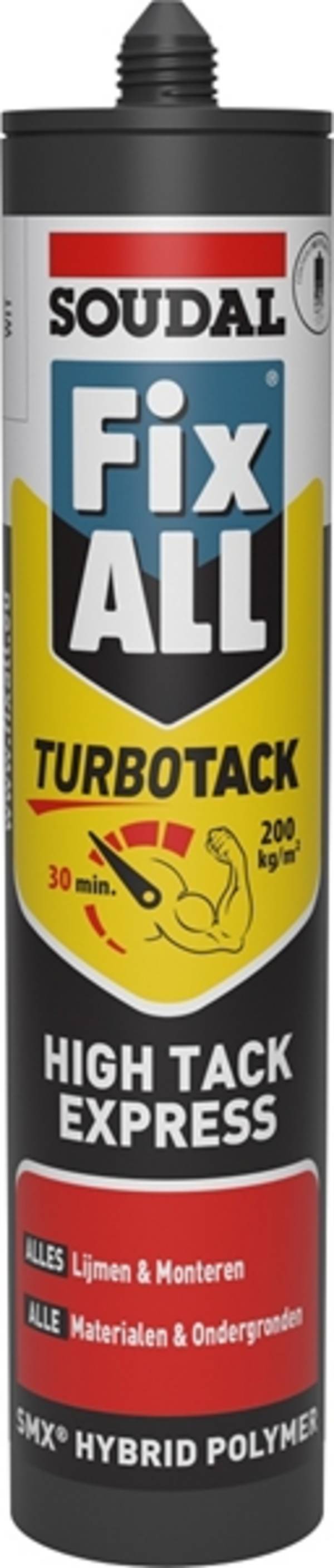 Soudal Fix All Turbo Tack Wit Koker 290Ml