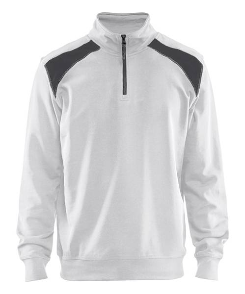 Blakläder Sweater Halve Rits 3353-1158-1098 Wit / D.Grijs Xxl-0