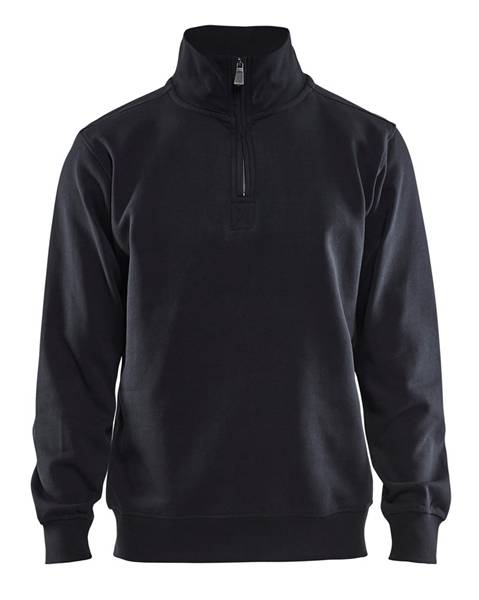 Blakläder Sweater Jersey Halve Rits Zwart Mt. L-0