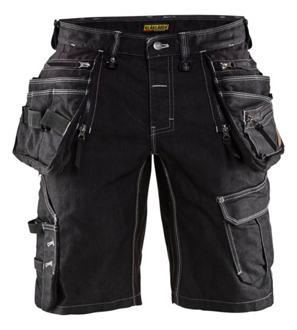 Blakläder Short Denim Stretch X1900 1992-1141-9900 Zwart Mt.58