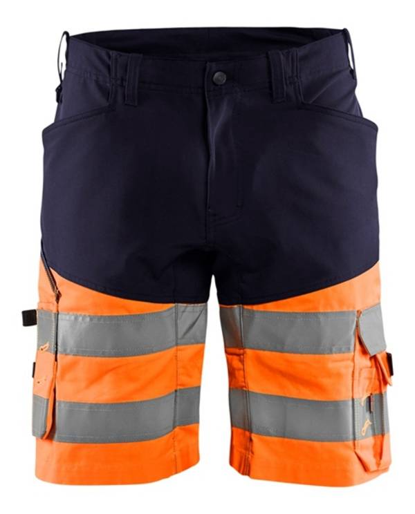 Blakläder Short Stretch High Vis Marineblauw / Oranje C48