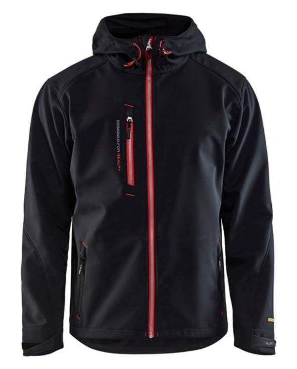 Blakläder Softshell Jack 4949-2517-9956 Zwart / Rood Mt. M