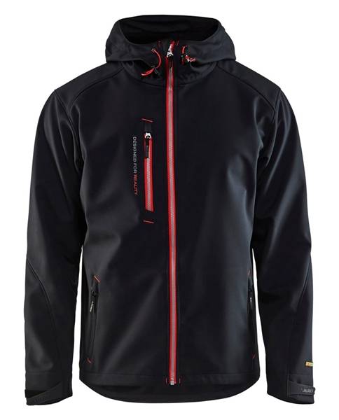 Blakläder Softshell Jack 4949-2517-9956 Zwart / Rood Mt. M-0