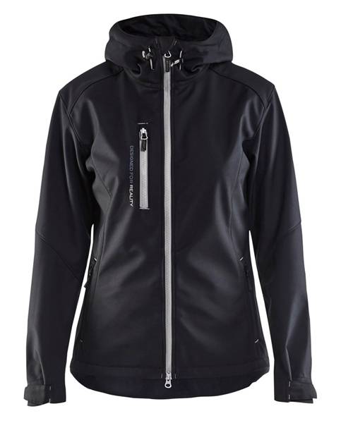 Blakläder Dames Softshell Jack 4919-2517-9992 Zwart / Zilver L-0