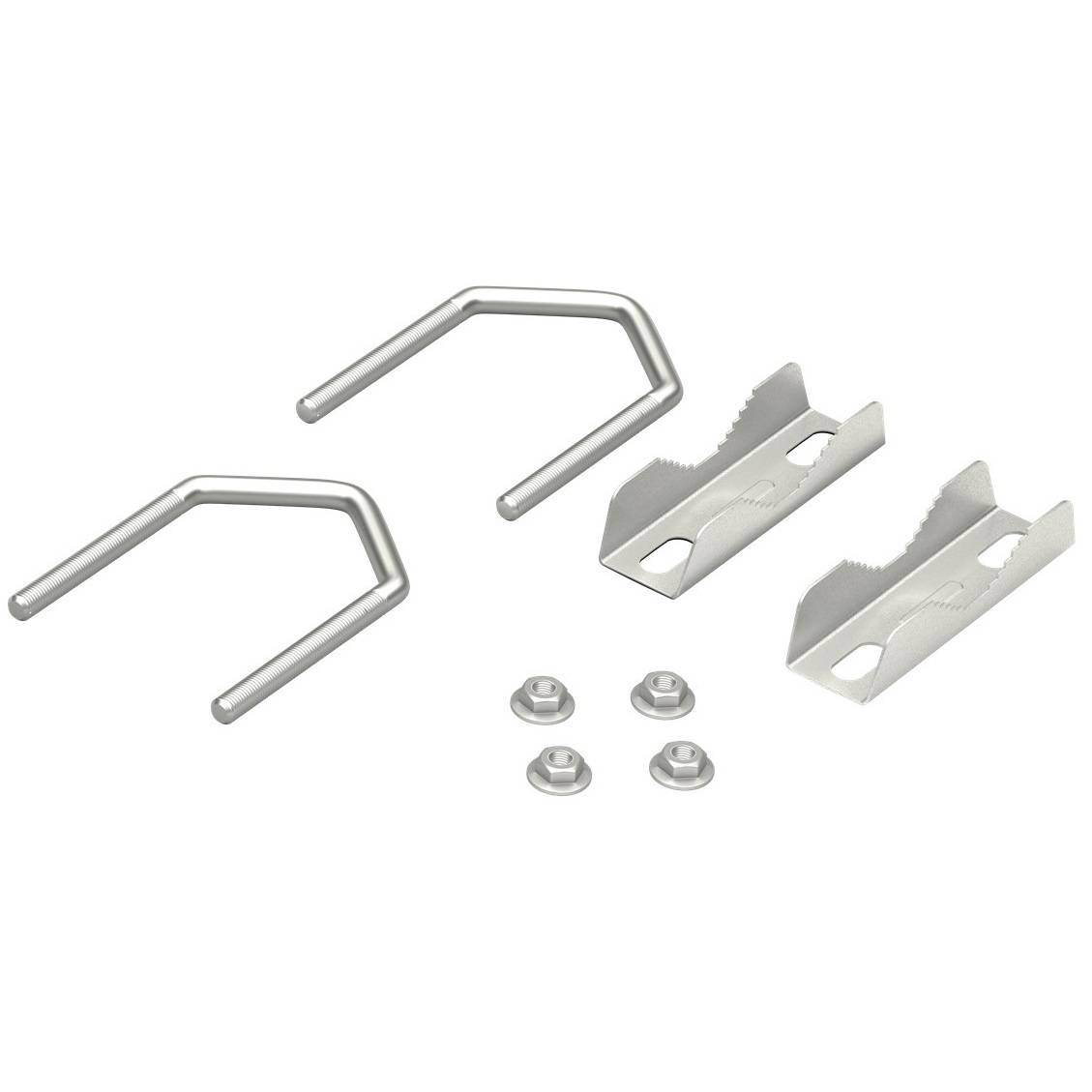 Goobay mastklem set voor satellietschotel | klemdiameter 30-60 mm | zilver-0