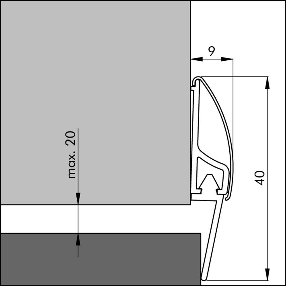 ELLEN Dorpelstrip Ads/Nf-Ar Inox (Rvs) Elton 100Cm-0