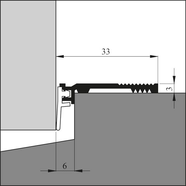 ELLEN Slijtdorpelprofiel Anb 6 Ar 33Mm Breed 300Cm Elton-0