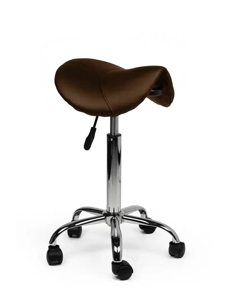 Ergonomische Zadelkruk Bruin Op Wielen-1