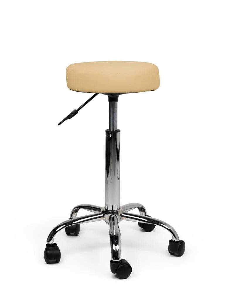 Ergonomische Tabouret Beige op Wielen-0