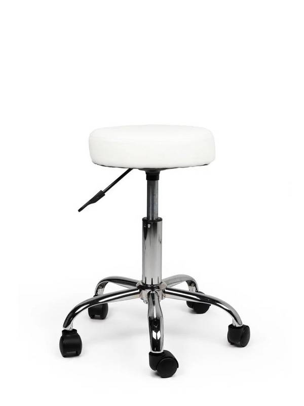 Ergonomische Tabouret Wit op Wielen
