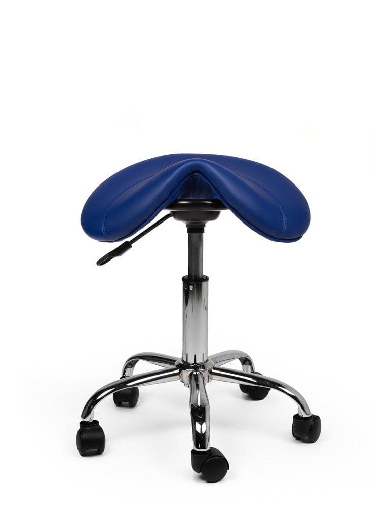 Zadelkruk Blauw – Ergonomische Zadelstoel met Wielen – Verstelbare Werkkruk voor Salon, Kappers & Thuisgebruik --2