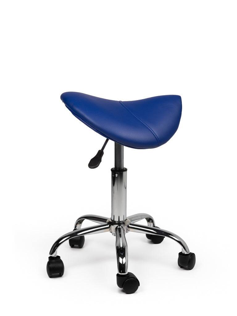 Zadelkruk Blauw – Ergonomische Zadelstoel met Wielen – Verstelbare Werkkruk voor Salon, Kappers & Thuisgebruik --3