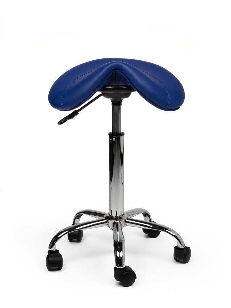 Zadelkruk Blauw – Ergonomische Zadelstoel met Wielen – Verstelbare Werkkruk voor Salon, Kappers & Thuisgebruik --2