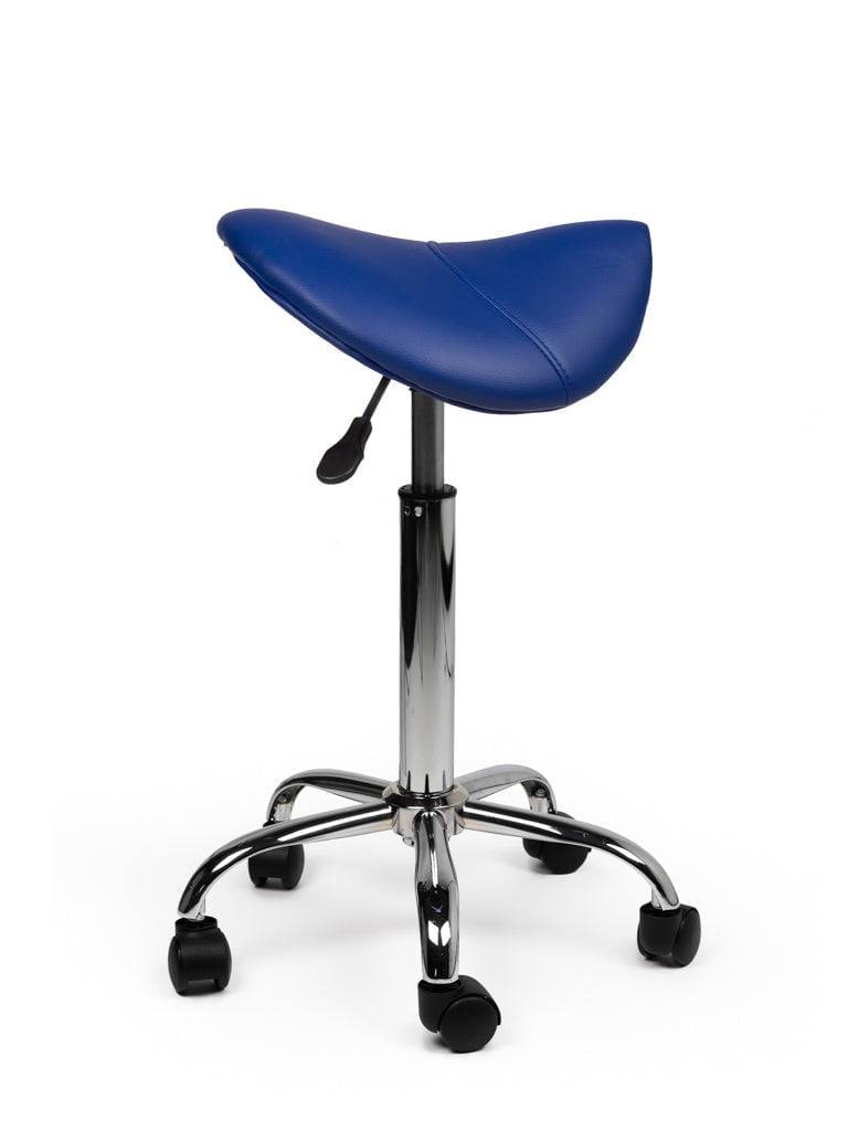 Zadelkruk Blauw – Ergonomische Zadelstoel met Wielen – Verstelbare Werkkruk voor Salon, Kappers & Thuisgebruik --3
