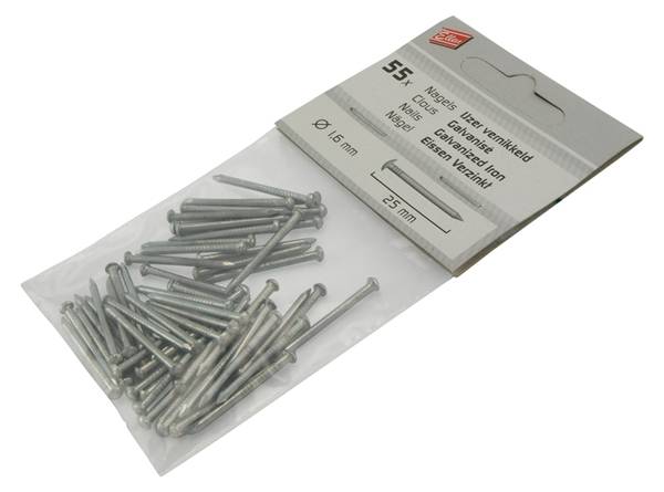 ELLEN Tochtstrip Draadnagels Zak=55 Stuks Elton Ijzervern.-0