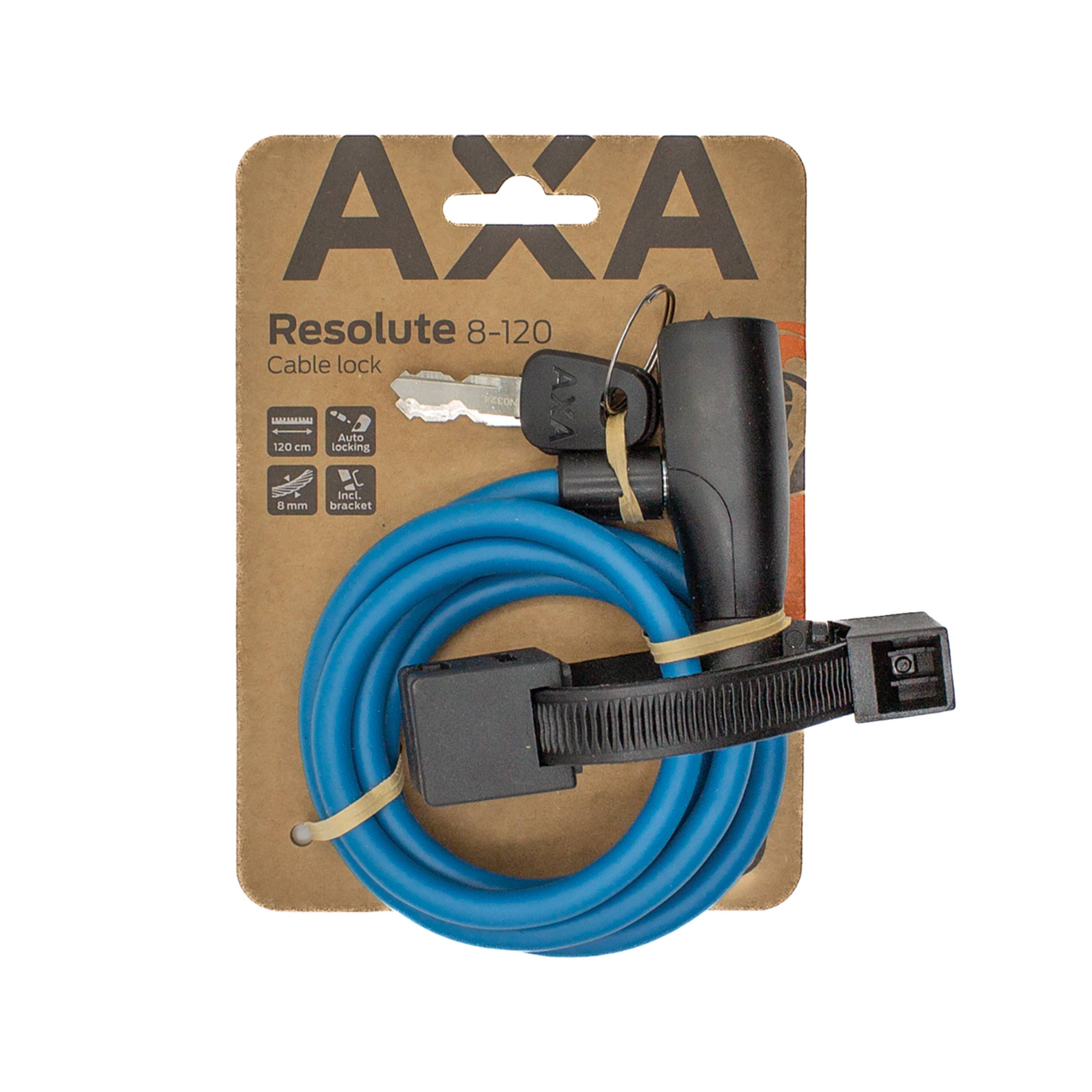 AXA Resolute Kabelslot 120/8 petrol blauw-3