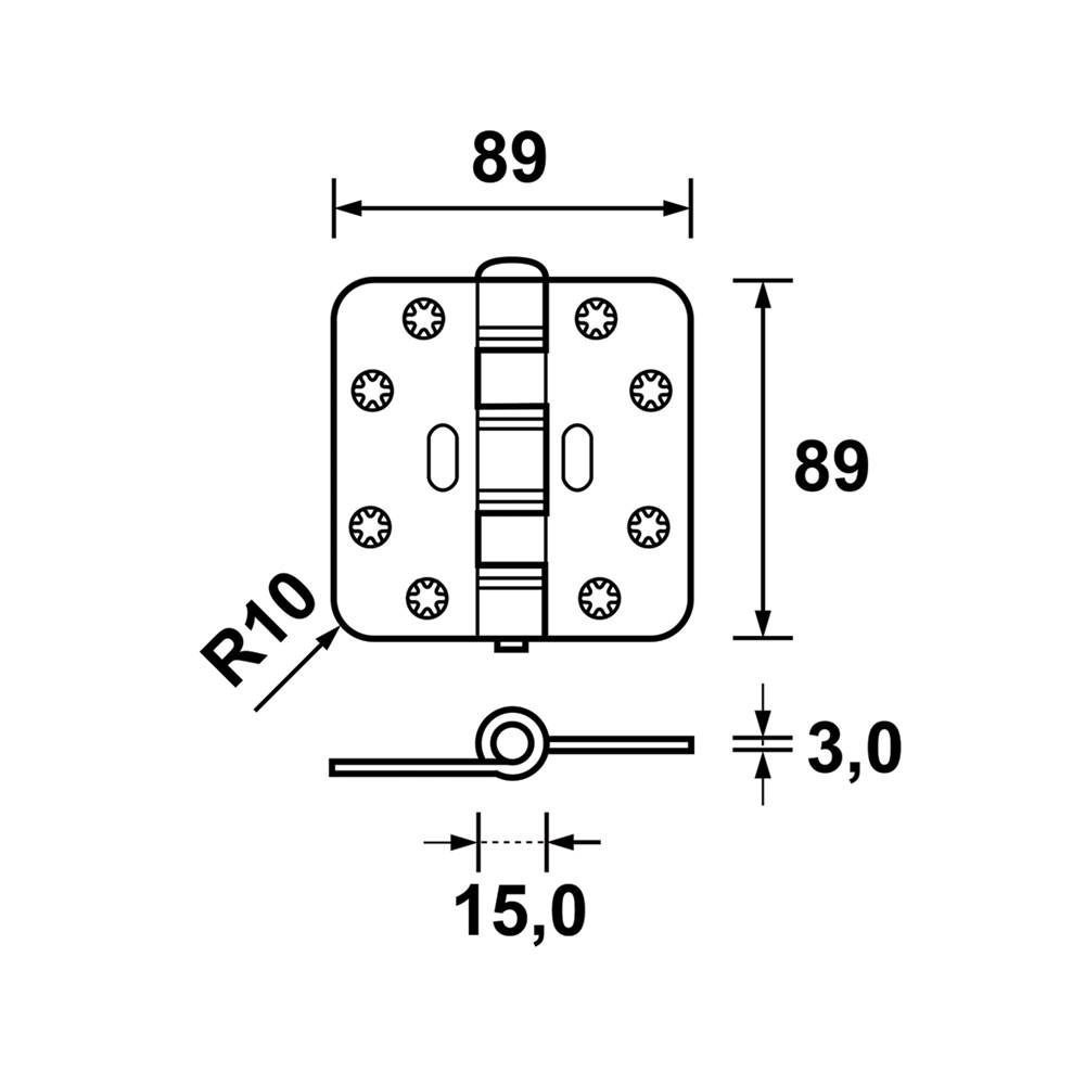 Scharnier Axa Smart-Easyfix/3Mm/89X89 Rh Ongemont-1