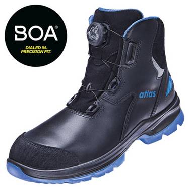 ATLAS Schoenen Zwart Sl 9845 Hoog 593 S3 Boa Sluiting 45