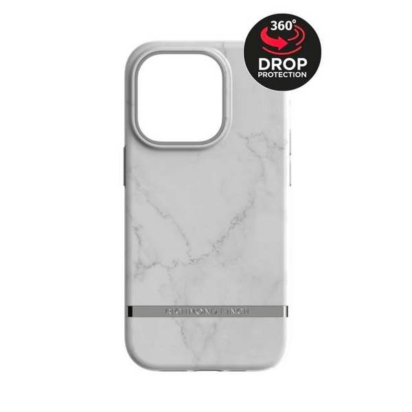 Richmond &amp; Finch Richmond & Finch Freedom Series One-Piece Apple iPhone 14 Pro White Marble