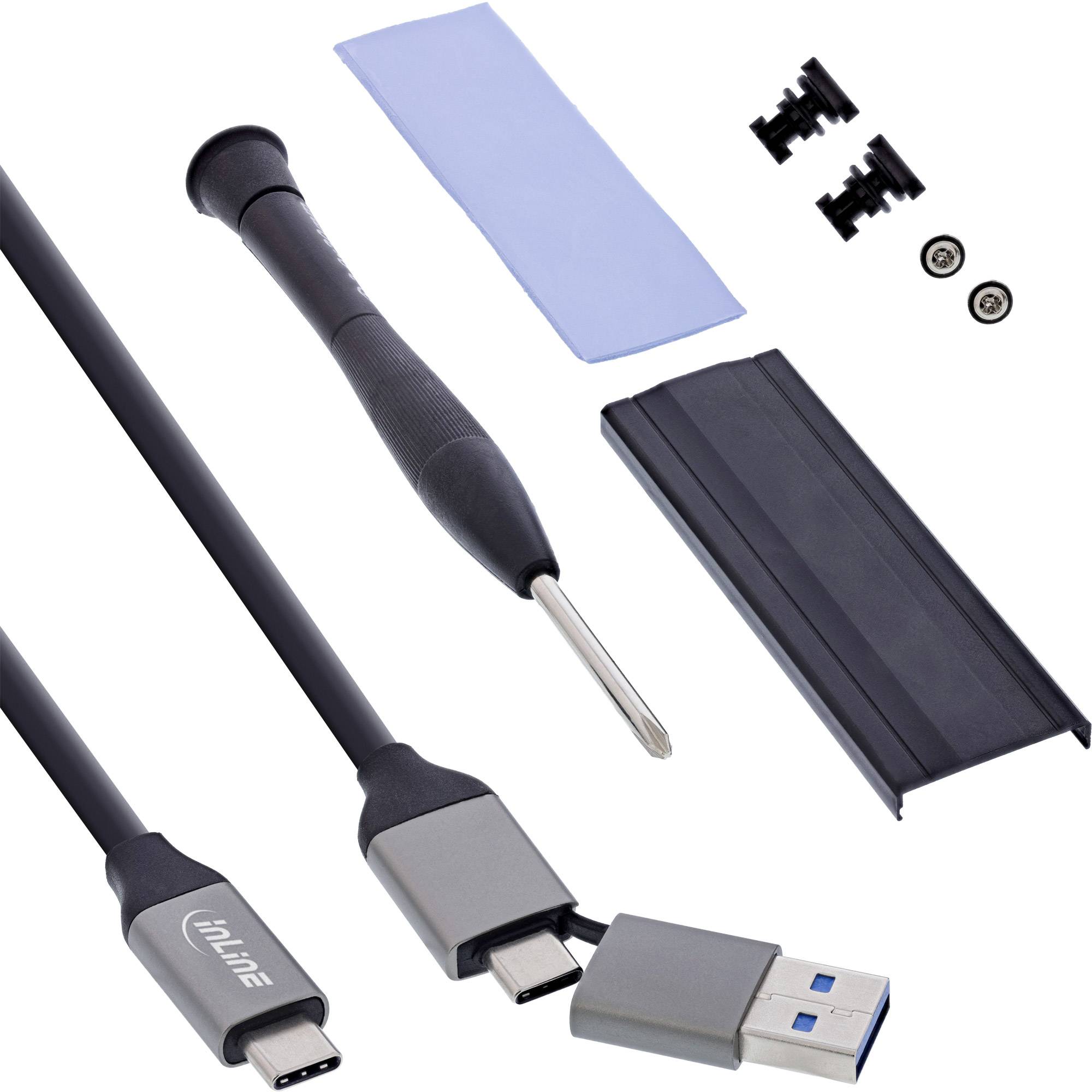 InLine® USB4 M.2 SSD-behuizing, USB-C naar M.2 NVMe, 40Gb/s, aluminium-3