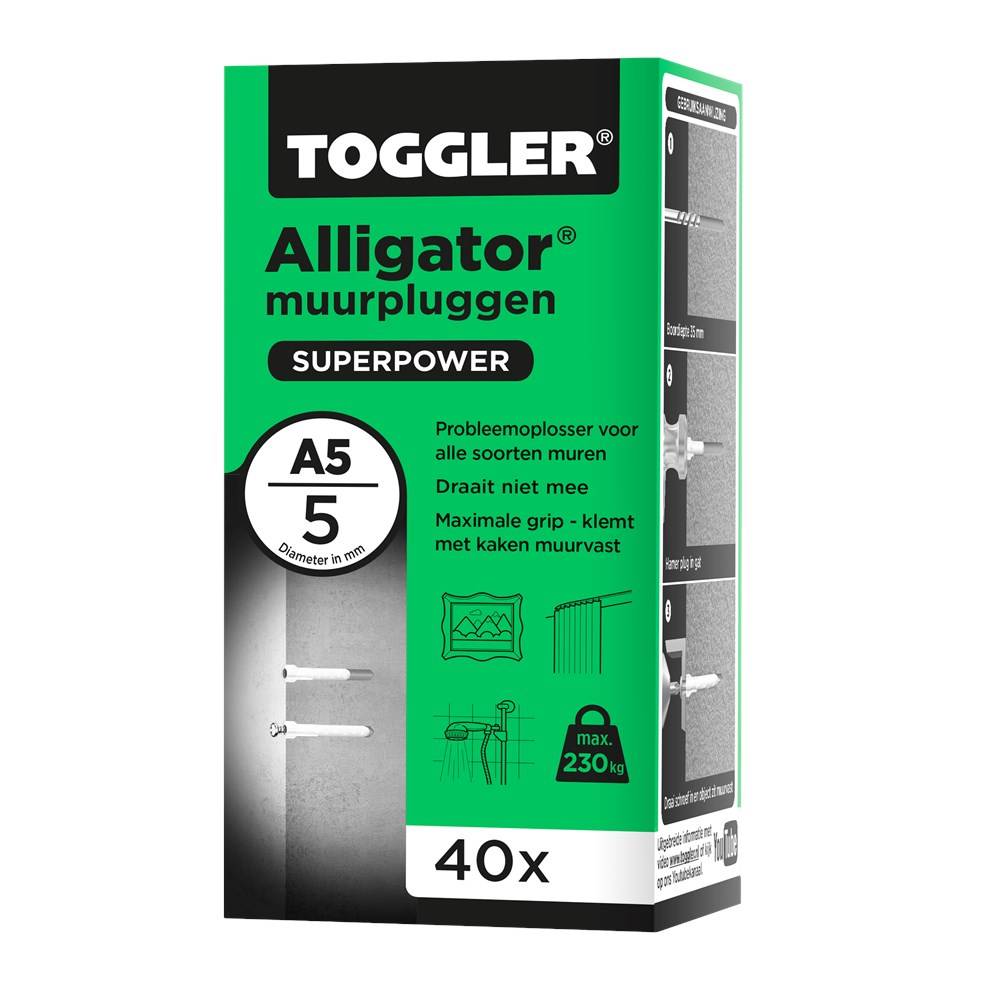 TOGGLER Pluggen Alligator A5 5Mm Doos 40 Stuks-2