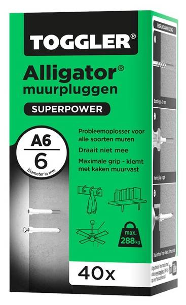 TOGGLER Pluggen Alligator A6 6Mm Doos 40 Stuks-0