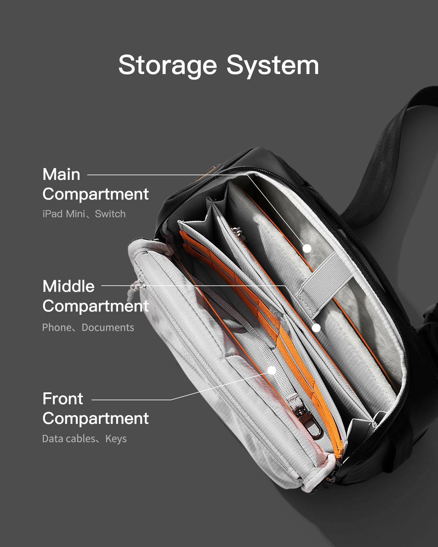 Inateck organizer tas FB02001 zwart 28,5 cm * 18 cm * 11,8 cm-2