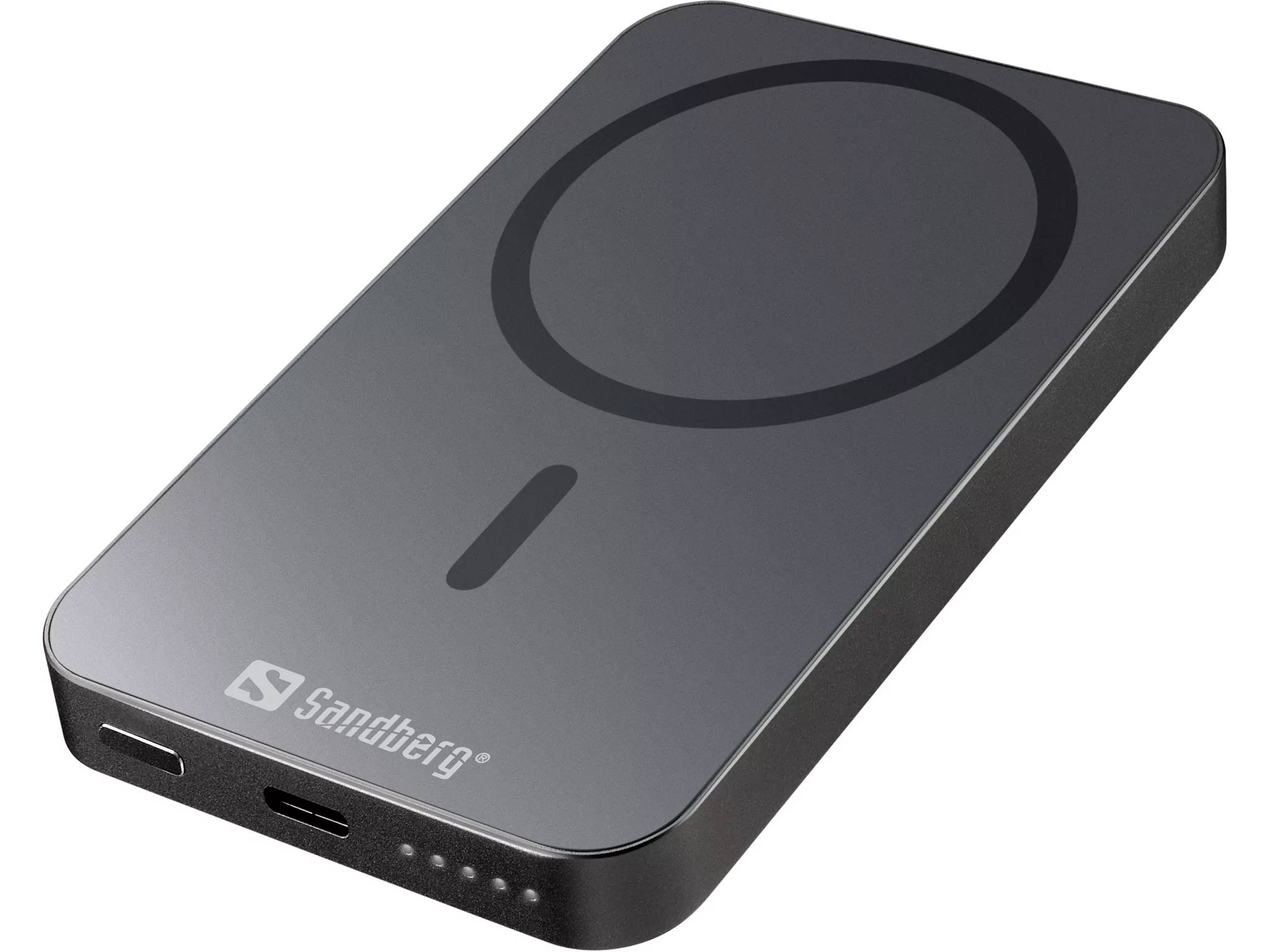 Sandberg Magnet Wireless Powerbank 5000mAh ALU is een superslimme powerbank met meerdere oplaadfuncties-0
