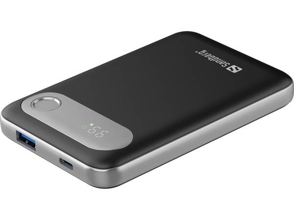 Sandberg ravel Powerbank 10000 mAh is een compacte, krachtige oplossing voor uw oplaadbehoeften onderweg