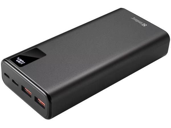 Sandberg krachtige Powerbank 20000 mAh in aluminium met hoge snelheid, geweldige prestaties en enorme capaciteit