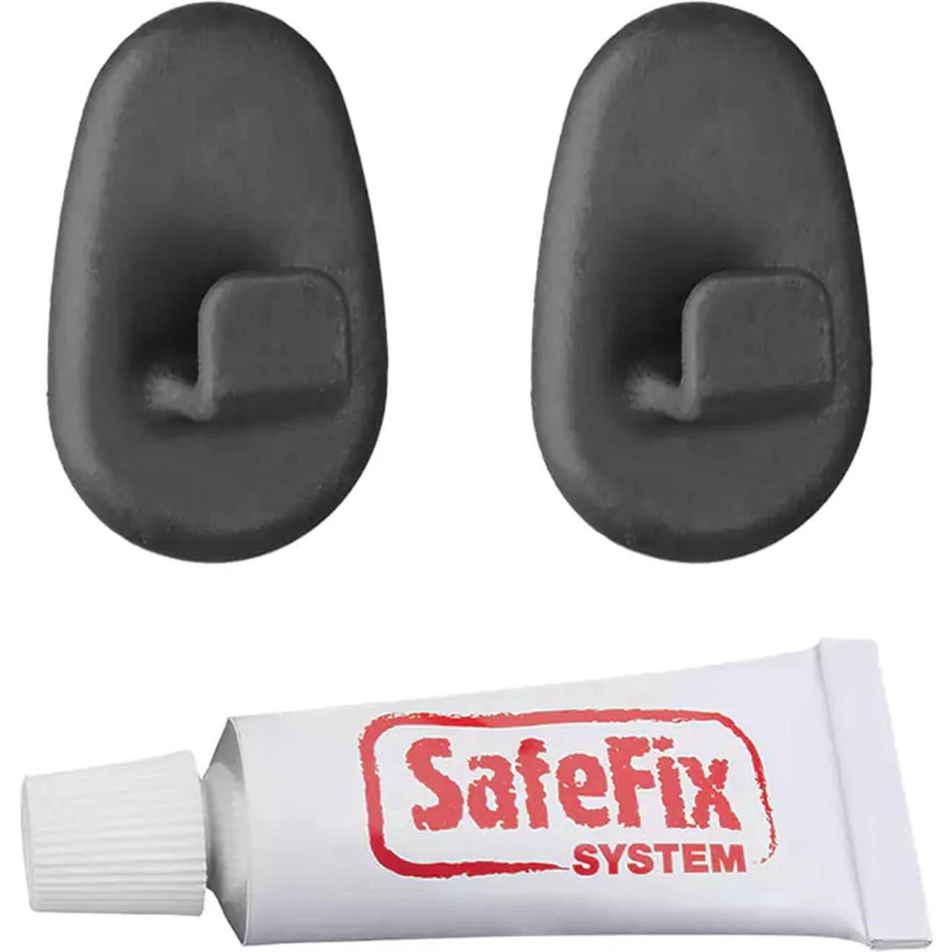 Metaltex Plakhaken 2 Stuks Zwart-1