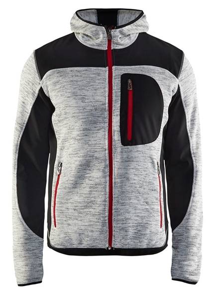 Blakläder Gebreid Vest Softshell Grijs Melee / Zwart Mt. L-0