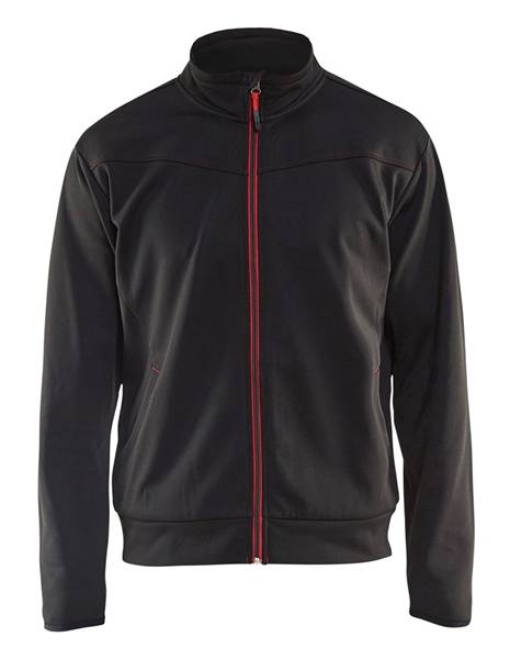 Blakläder Sweater Service Met Rits Zwart / Rood Mt. Xxl-0