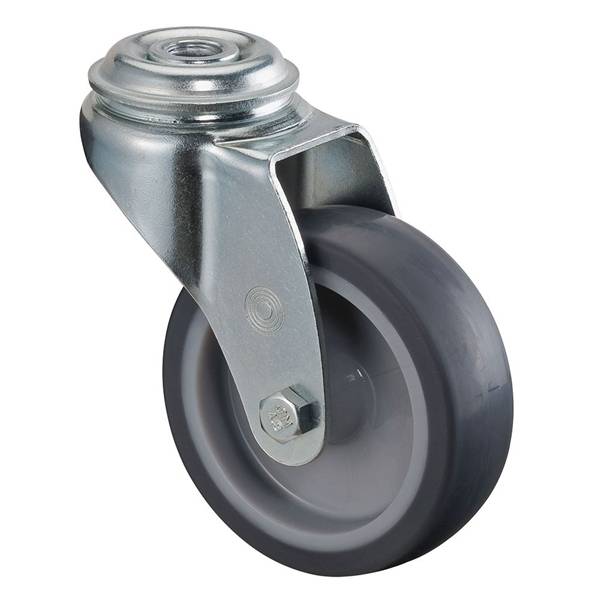 BS Rollen Zwenkwiel 75Mm Grijs Rubber-0