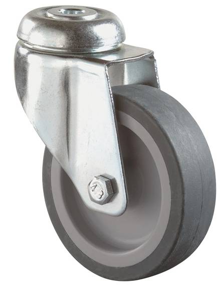 BS Rollen Zwenkwiel 50Mm Grijs Rubber-0