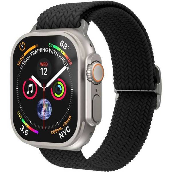 Vonmählen Woven Loop For Apple Watch 44 - 45 - 46 - 49mm One Size Silver/Black