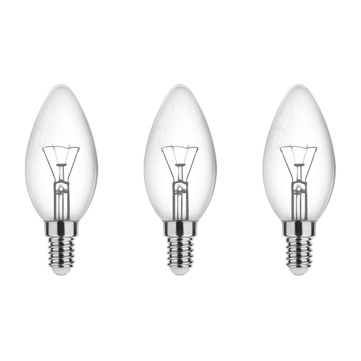 Technik Gloeilamp C35 E14 Helder - 25W 160lm 2700K - Warmwit Dimbaar - 3 stuks-0