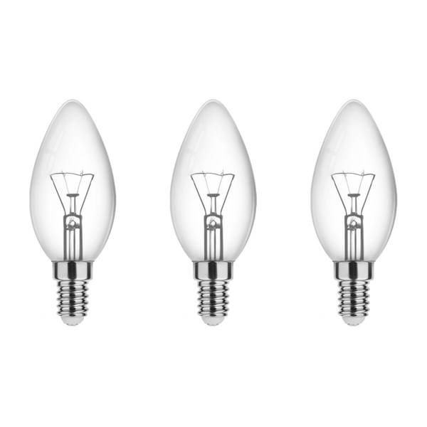Technik Gloeilamp C35 E14 Helder - 25W 160lm 2700K - Warmwit Dimbaar - 3 stuks