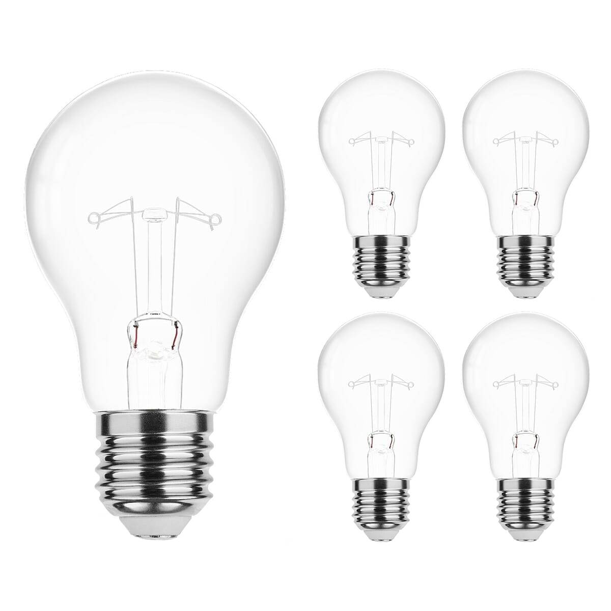 Technik Gloeilamp C35 E27 Helder - 100W 1250lm 2700K - Warmwit Dimbaar - 5 stuks-0