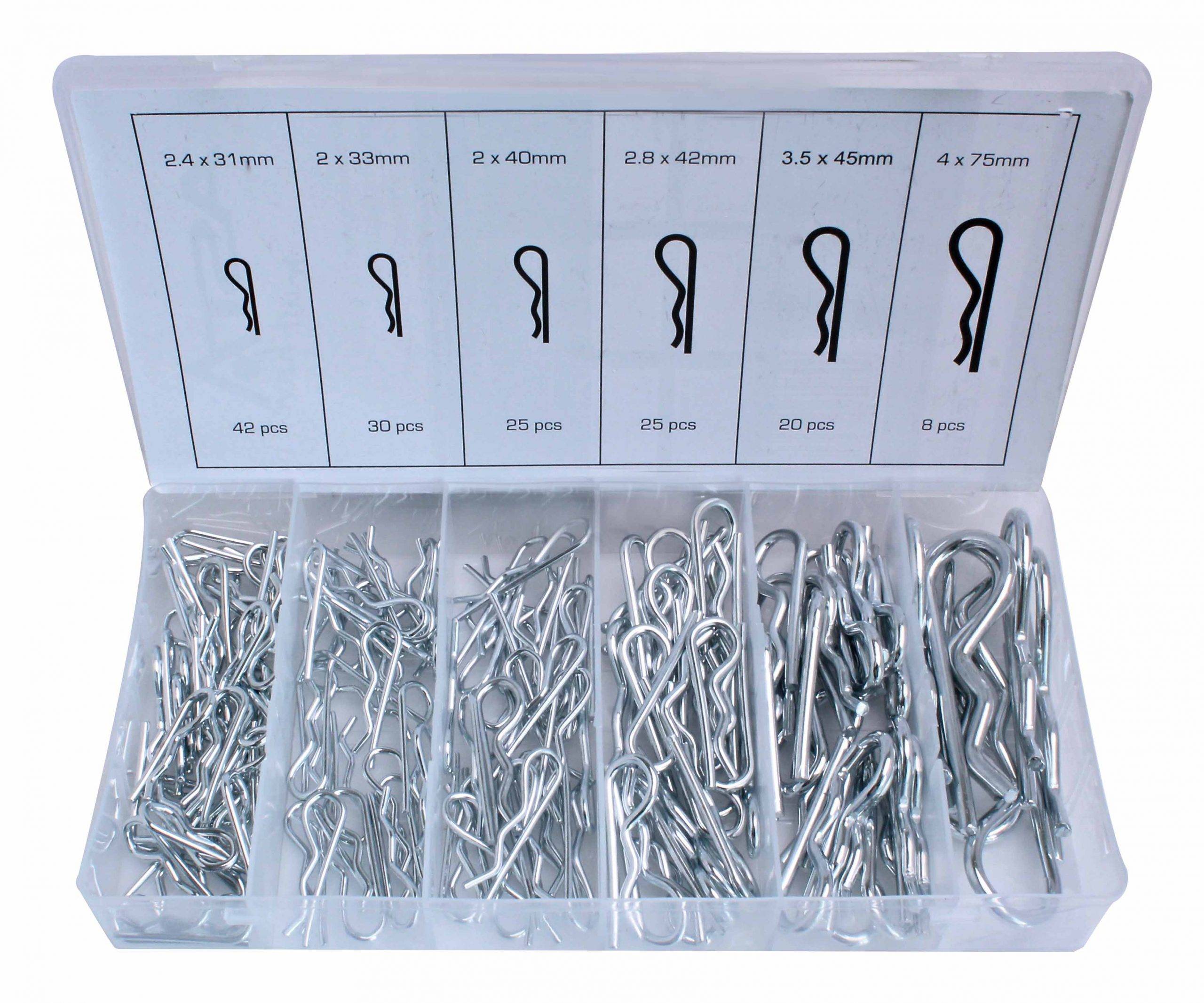 ASTA Assortiment veerpennen R-clip 2,4 - 4mm-0