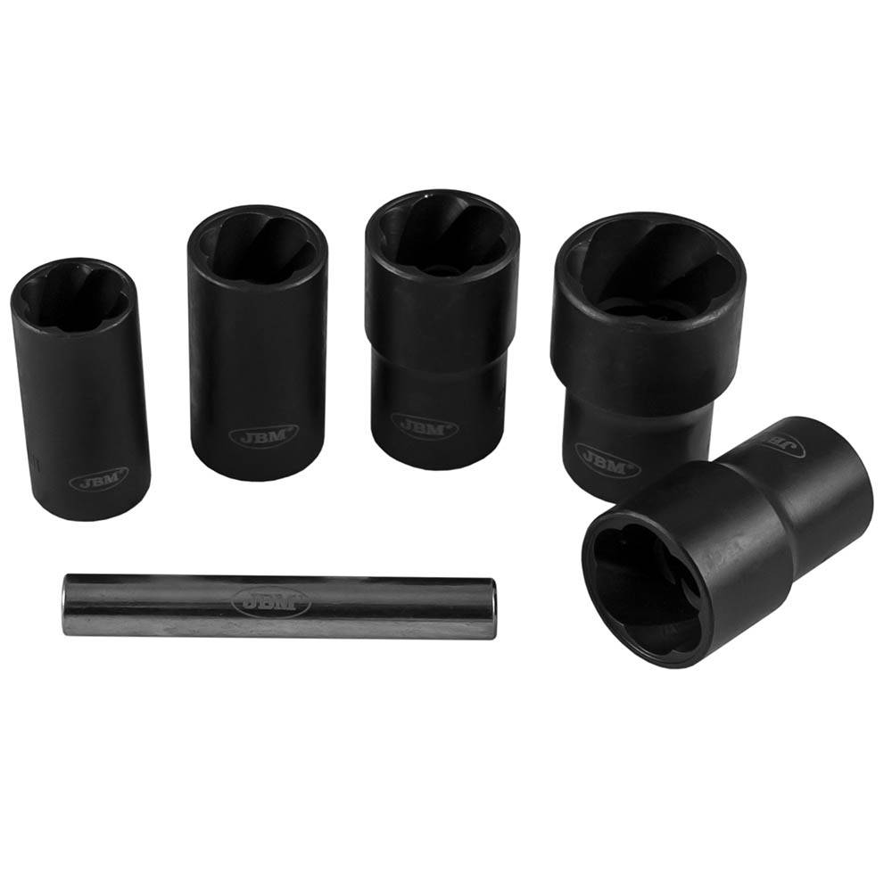 JBM 1/2" Twist doppen voor verwijderen wielmoeren en bouten 17-27 mm-1