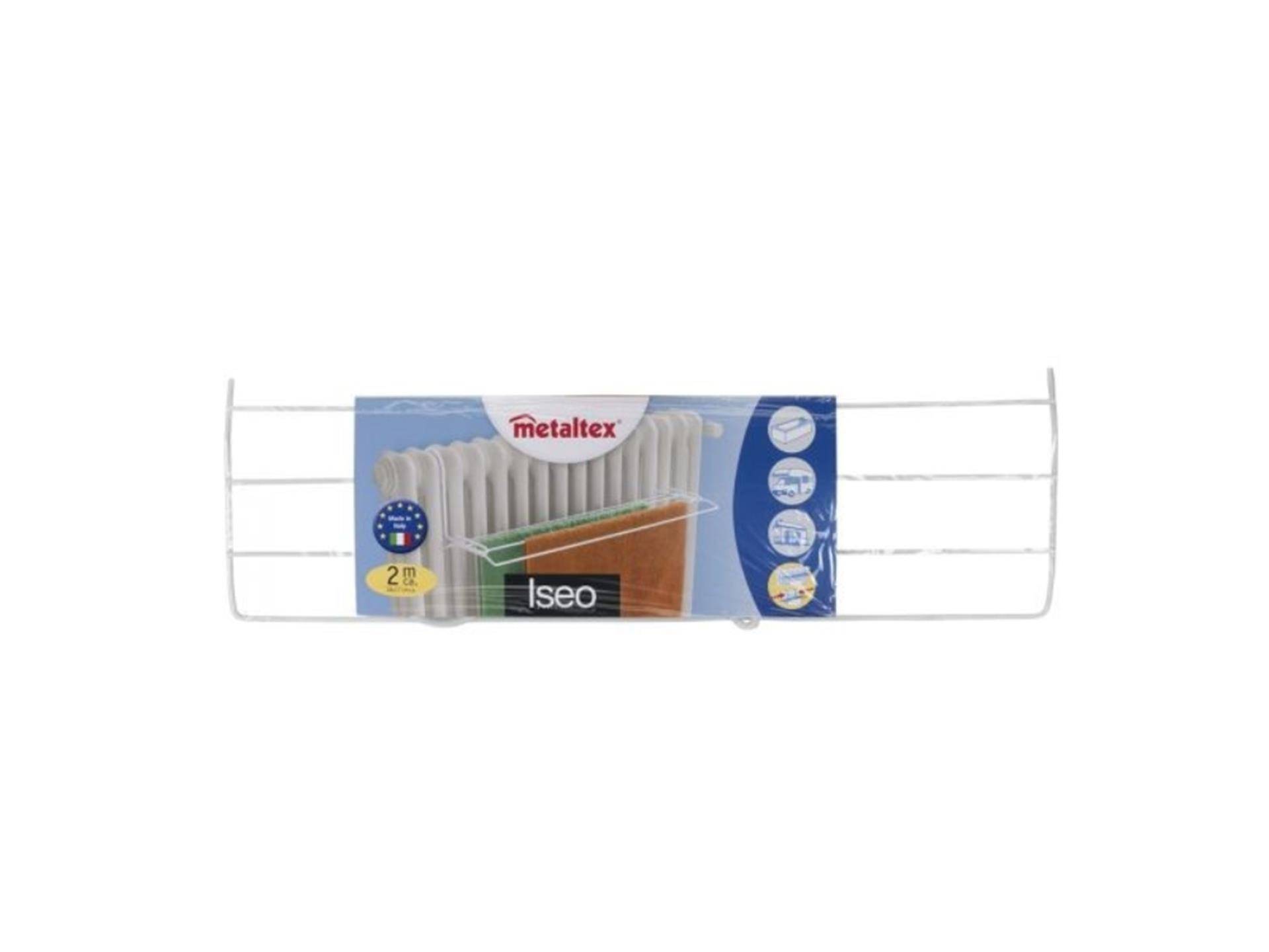 Metaltex Iseo Radiator Droogrek 58x17 cm 2 m Drooglijn Wit-0