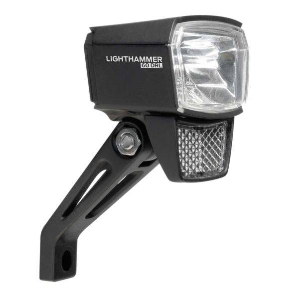 Koplamp Trelock LS 805-T Lighthammer 80 Lux voor dynamo - zwart