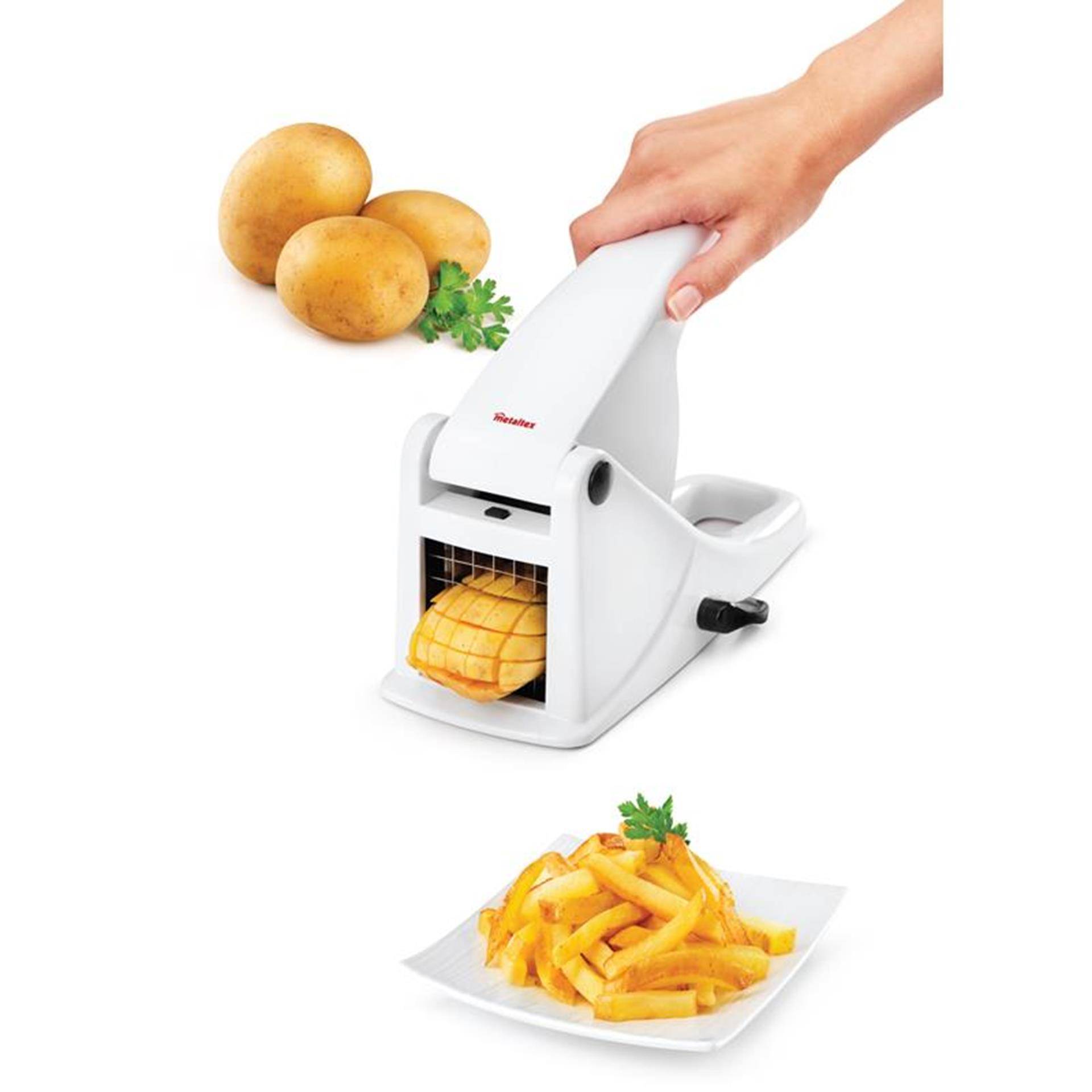 Metaltex Kitchen Helpers Potato Plus Frietsnijder Wit-2
