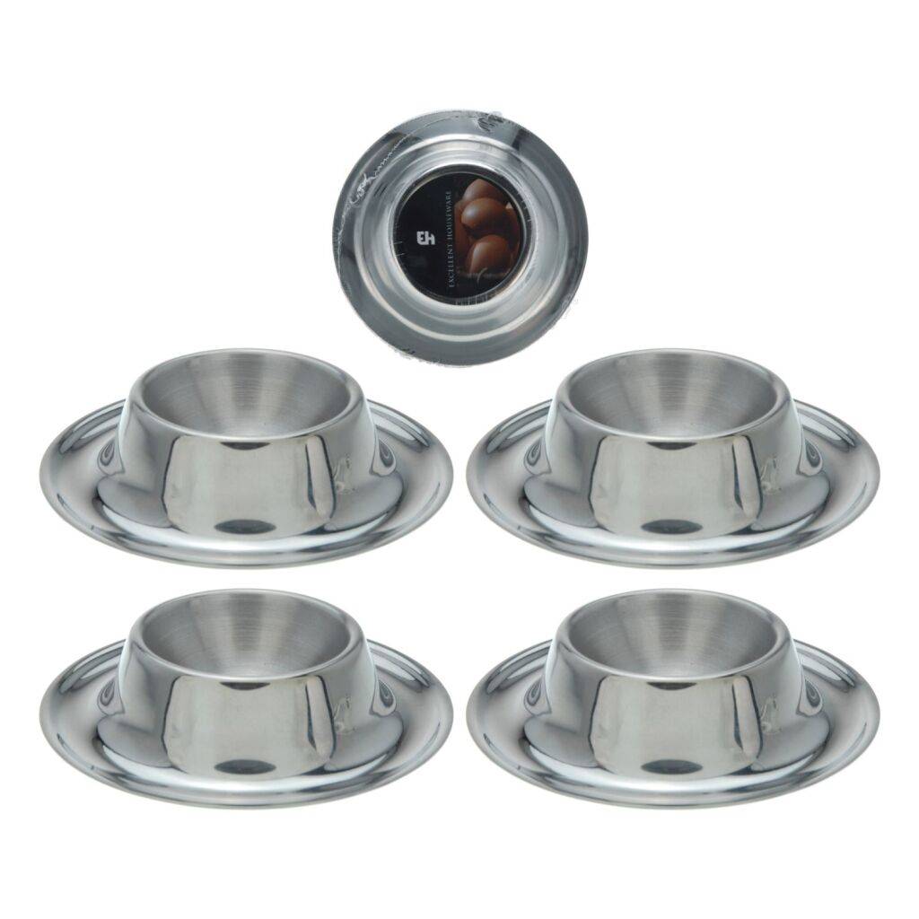 Excellent Houseware Eierdopset 4-delig RVS-0