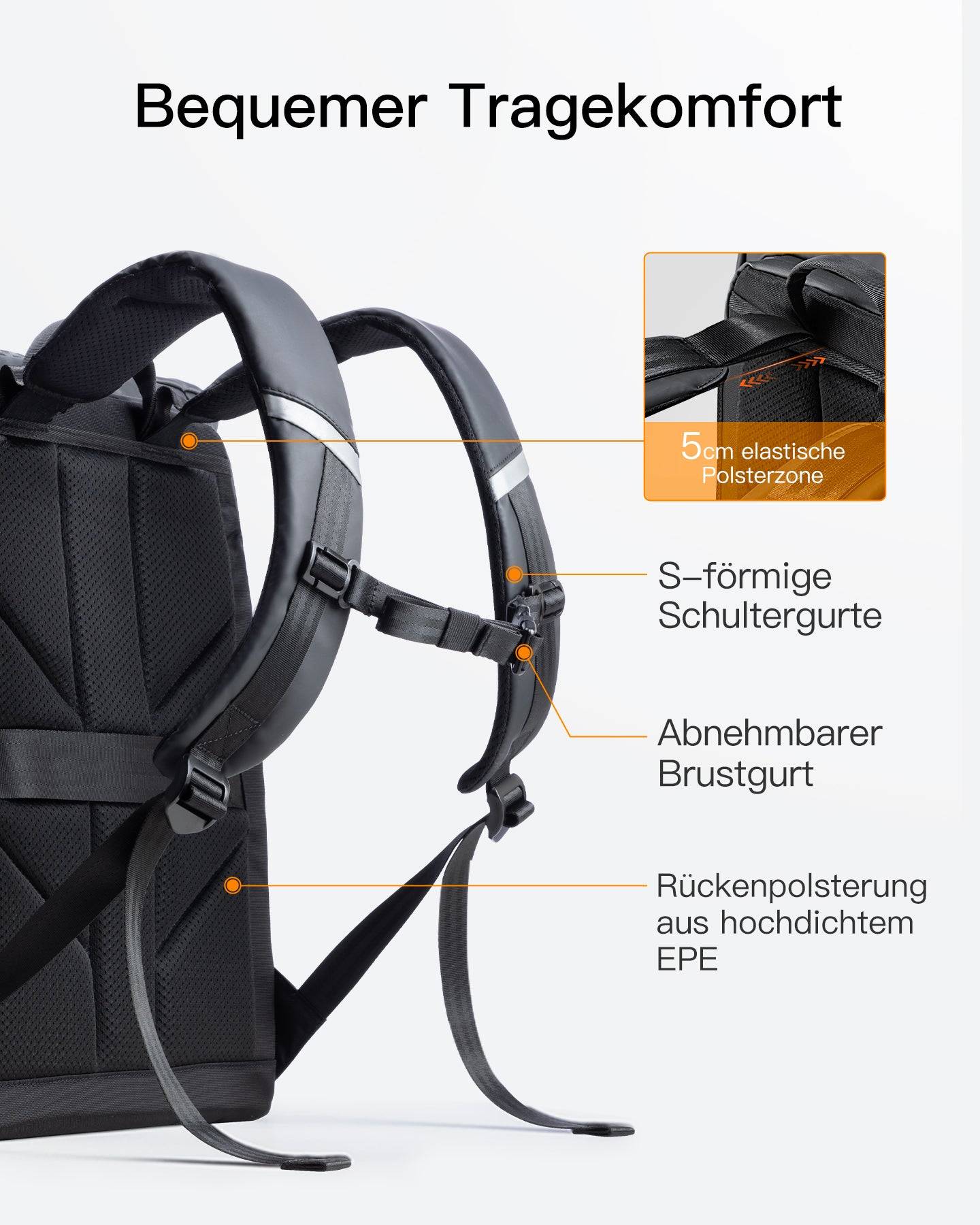 Inateck notebookrugzak 15,6" BP01009 zwart 22-26,8L-4