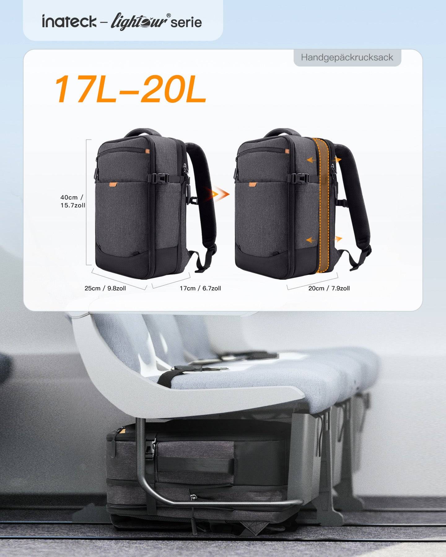 Inateck notebookrugzak 14" BP03006-14 zwart-1