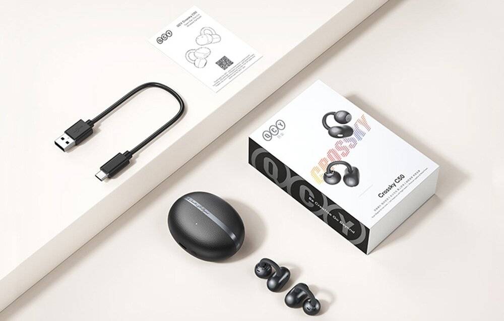 Symboolafbeelding voor QCY - C50 grey - QCY Wireless Earphones Crossky C50 (grijs)