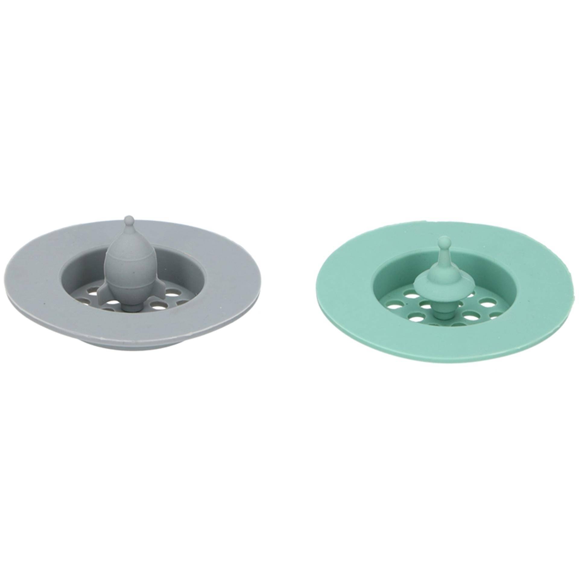 Cuisine Elegance Gootsteenzeef 7 cm 2 Stuks Groen/Grijs-0