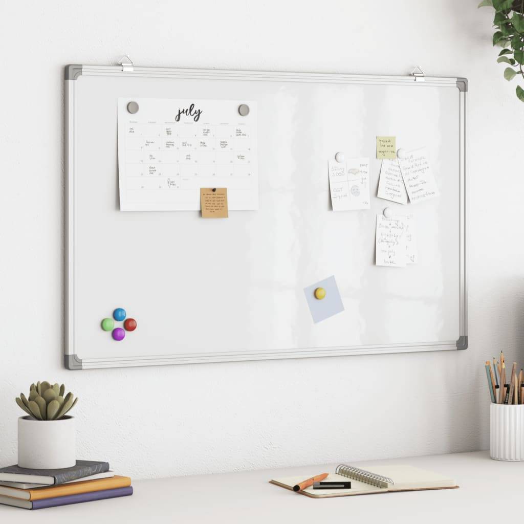 Vidaxl whiteboard magnetisch 80x50x1,7 cm aluminium 87210128524408721012852440